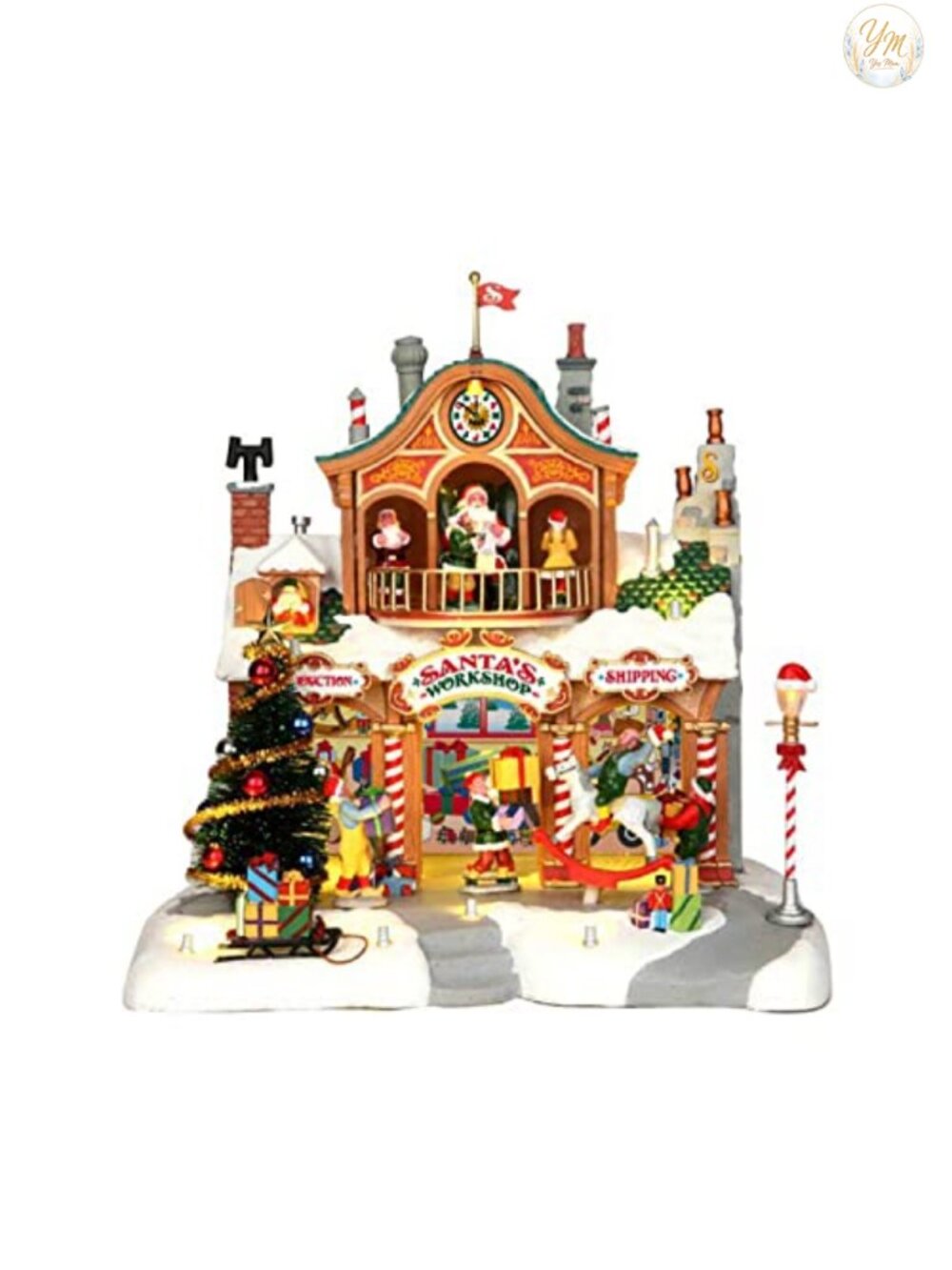 Lemax Santa's Wonderland Sights & Sounds Santa's Workshop 1:24 Christmas Village